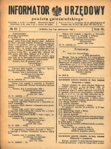 Informator Urzędowy Powiatu Gnieźnieńskiego 1933.10.07 R.82 Nr82