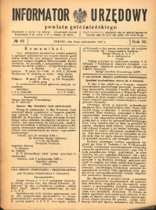 Informator Urzędowy Powiatu Gnieźnieńskiego 1933.10.11 R.82 Nr83