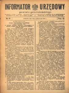 Informator Urzędowy Powiatu Gnieźnieńskiego 1933.10.18 R.82 Nr85