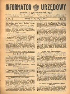 Informator Urzędowy Powiatu Gnieźnieńskiego 1933.11.08 R.82 Nr90