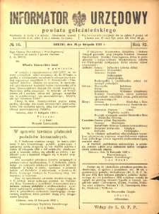 Informator Urzędowy Powiatu Gnieźnieńskiego 1933.11.25 R.82 Nr95