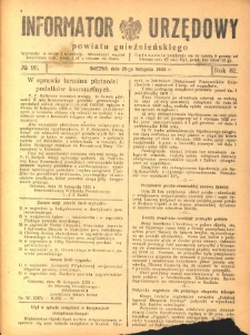 Informator Urzędowy Powiatu Gnieźnieńskiego 1933.11.29 R.82 Nr96
