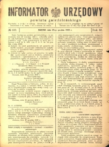 Informator Urzędowy Powiatu Gnieźnieńskiego 1933.12.23 R.82 Nr103