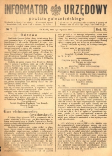 Informator Urzędowy Powiatu Gnieźnieńskiego 1933.01.07 R.82 Nr2