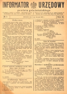 Informator Urzędowy Powiatu Gnieźnieńskiego 1933.01.11 R.82 Nr3