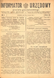 Informator Urzędowy Powiatu Gnieźnieńskiego 1933.01.18 R.82 Nr5