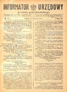 Informator Urzędowy Powiatu Gnieźnieńskiego 1933.02.04 R.82 Nr11