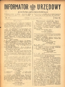 Informator Urzędowy Powiatu Gnieźnieńskiego 1933.03.01 R.82 Nr18
