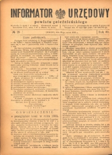 Informator Urzędowy Powiatu Gnieźnieńskiego 1933.03.25 R.82 Nr25