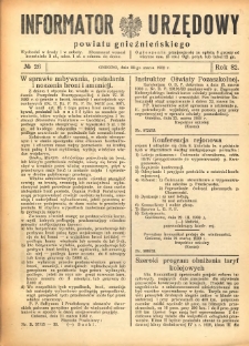 Informator Urzędowy Powiatu Gnieźnieńskiego 1933.03.29 R.82 Nr26