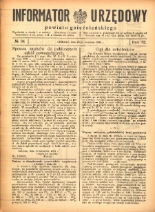 Informator Urzędowy Powiatu Gnieźnieńskiego 1933.04.26 R.82 Nr34