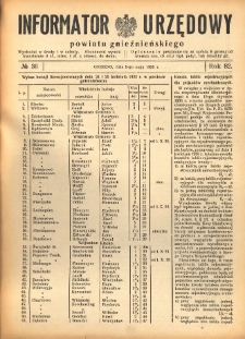 Informator Urzędowy Powiatu Gnieźnieńskiego 1933.05.03 R.82 Nr36