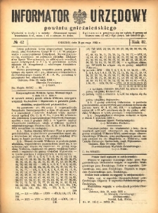 Informator Urzędowy Powiatu Gnieźnieńskiego 1933.05.24 R.82 Nr42