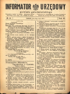 Informator Urzędowy Powiatu Gnieźnieńskiego 1933.05.31 R.82 Nr44