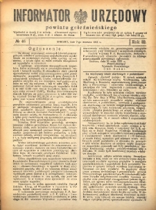 Informator Urzędowy Powiatu Gnieźnieńskiego 1933.06.07 R.82 Nr46