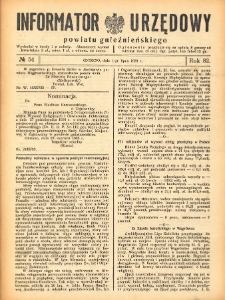 Informator Urzędowy Powiatu Gnieźnieńskiego 1933.07.01 R.82 Nr54