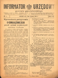 Informator Urzędowy Powiatu Gnieźnieńskiego 1935.01.12 R.84 Nr4