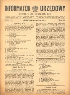 Informator Urzędowy Powiatu Gnieźnieńskiego 1935.01.26 R.84 Nr6