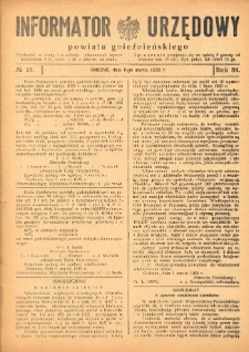 Informator Urzędowy Powiatu Gnieźnieńskiego 1935.03.06 R.84 Nr15