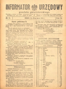 Informator Urzędowy Powiatu Gnieźnieńskiego 1935.03.20 R.84 Nr18