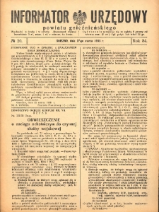 Informator Urzędowy Powiatu Gnieźnieńskiego 1935.03.27 R.84 Nr20