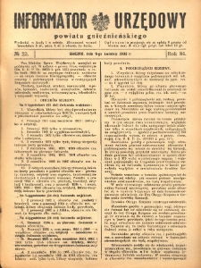 Informator Urzędowy Powiatu Gnieźnieńskiego 1935.04.06 R.84 Nr23