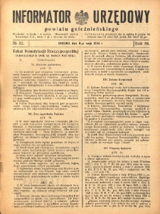 Informator Urzędowy Powiatu Gnieźnieńskiego 1935.05.08 R.84 Nr32