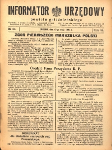 Informator Urzędowy Powiatu Gnieźnieńskiego 1935.05.15 R.84 Nr34