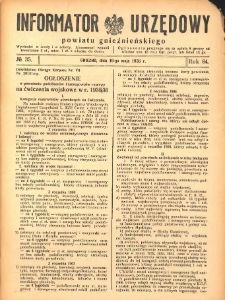 Informator Urzędowy Powiatu Gnieźnieńskiego 1935.05.18 R.84 Nr35