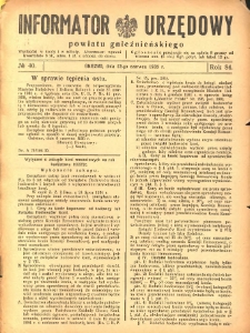 Informator Urzędowy Powiatu Gnieźnieńskiego 1935.06.12 R.84 Nr40