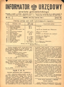 Informator Urzędowy Powiatu Gnieźnieńskiego 1935.06.29 R.84 Nr44