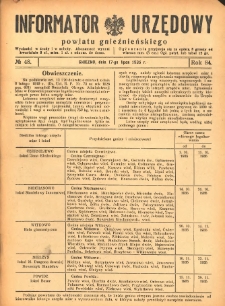 Informator Urzędowy Powiatu Gnieźnieńskiego 1935.07.17 R.84 Nr48