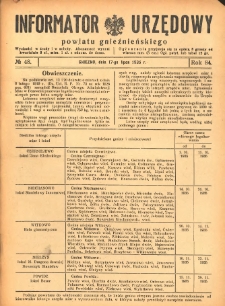 Informator Urzędowy Powiatu Gnieźnieńskiego 1935.07.17 R.84 Nr48