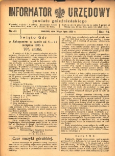 Informator Urzędowy Powiatu Gnieźnieńskiego 1935.07.20 R.84 Nr49