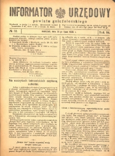 Informator Urzędowy Powiatu Gnieźnieńskiego 1935.07.31 R.84 Nr52