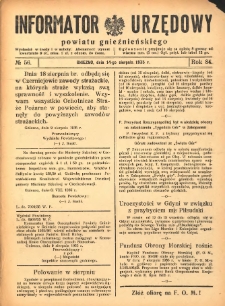 Informator Urzędowy Powiatu Gnieźnieńskiego 1935.08.14 R.84 Nr56