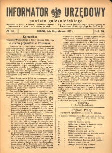 Informator Urzędowy Powiatu Gnieźnieńskiego 1935.08.24 R.84 Nr59