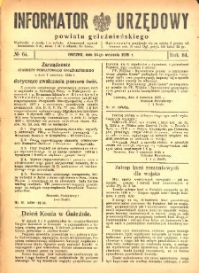 Informator Urzędowy Powiatu Gnieźnieńskiego 1935.09.14 R.84 Nr64