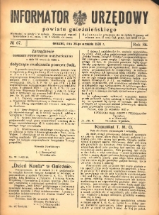 Informator Urzędowy Powiatu Gnieźnieńskiego 1935.09.28 R.84 Nr67