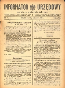 Informator Urzędowy Powiatu Gnieźnieńskiego 1935.10.16 R.84 Nr71