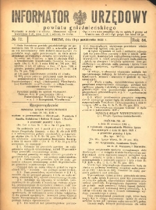 Informator Urzędowy Powiatu Gnieźnieńskiego 1935.10.19 R.84 Nr72