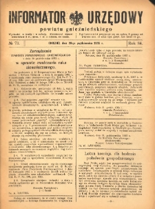 Informator Urzędowy Powiatu Gnieźnieńskiego 1935.10.26 R.84 Nr73