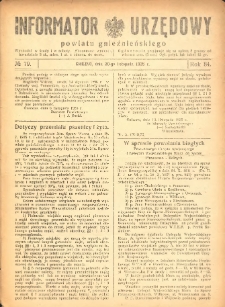 Informator Urzędowy Powiatu Gnieźnieńskiego 1935.11.20 R.84 Nr79