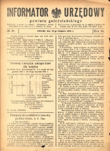 Informator Urzędowy Powiatu Gnieźnieńskiego 1935.11.23 R.84 Nr80