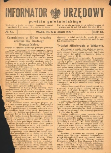 Informator Urzędowy Powiatu Gnieźnieńskiego 1935.11.30 R.84 Nr81