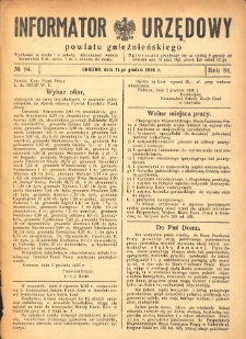 Informator Urzędowy Powiatu Gnieźnieńskiego 1935.12.11 R.84 Nr84