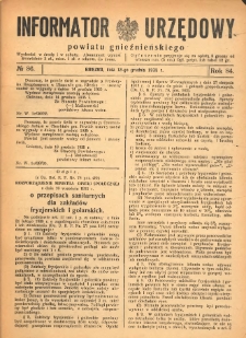 Informator Urzędowy Powiatu Gnieźnieńskiego 1935.12.18 R.84 Nr86