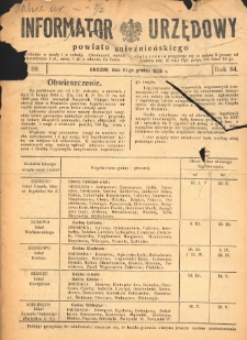 Informator Urzędowy Powiatu Gnieźnieńskiego 1935.12.31 R.84 Nr89