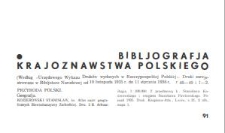 Bibljografja krajoznawstwa polskiego (Według "Urzędowego Wykazu Druków wydanych w Rzeczypospolitej Polskiej", Druki zarejestrowane w Bibljotece Narodowej od 10 listopada 1935 R. Nr 46 do 14 listopada 1936 R. Nr 46)