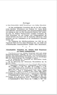 Chronologisches Verzeichnis der Arbeiten Adolf Warschauer zur Posener Landesgeschichte